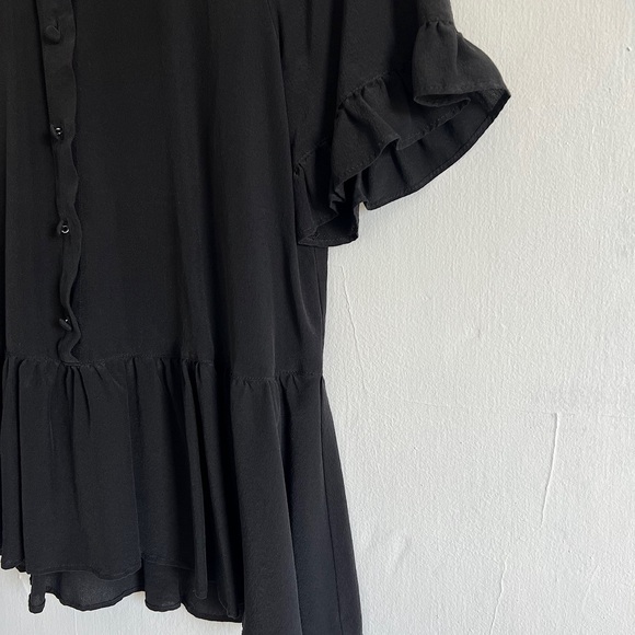 Madewell Silk Studio Ruffle-Hem Top - Picture 3 of 4